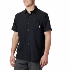 Men's Columbia Slack Tide Omni-Wick Button-Down Camp Shirt -Outdoor Clothing Sales 5212117 Black