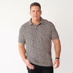 Men's Big & Tall Apt. 9® Printed Party Polo -Outdoor Clothing Sales 5216178 Ditsy Floral