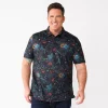 Men's Big & Tall Apt. 9® Printed Party Polo 2 Men's Big & Tall Apt. 9® Printed Party Polo -Outdoor Clothing Sales 5216178 Night Garden Black