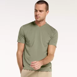 Men's FLX Dynamic Comfort V-Neck Tee -Outdoor Clothing Sales 5224628 Laughlin Green