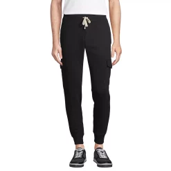 Men's Lands' End Serious Sweats Cargo Jogger Pants -Outdoor Clothing Sales 5236233 Black