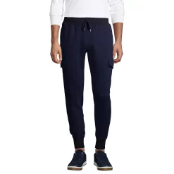 Men's Lands' End Serious Sweats Cargo Jogger Pants -Outdoor Clothing Sales 5236233 Radiant Navy