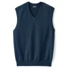 Men's Lands' End Fine-Gauge Supima Cotton Sweater Vest -Outdoor Clothing Sales 5236239 Radiant Navy