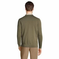 Men's Lands' End Classic-Fit Supima Cotton Cardigan Sweater -Outdoor Clothing Sales 5236268 ALT