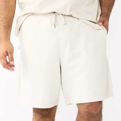 Big & Tall Apt. 9® 9" Inseam Premier Flex Shorts -Outdoor Clothing Sales 5237548 Beige