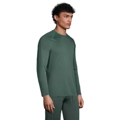 Men's Lands' End Stretch Thermaskin Long Underwear Crewneck Base Layer Top -Outdoor Clothing Sales 5238183 ALT2