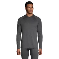 Men's Lands' End Stretch Thermaskin Long Underwear Crewneck Base Layer Top