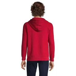 Men's Lands' End Waffle Henley Hoodie -Outdoor Clothing Sales 5238631 ALT