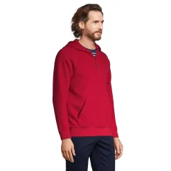 Men's Lands' End Waffle Henley Hoodie -Outdoor Clothing Sales 5238631 ALT2
