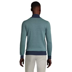 Men's Lands' End Fine Gauge Supima Quarter Zip Sweater -Outdoor Clothing Sales 5240180 ALT