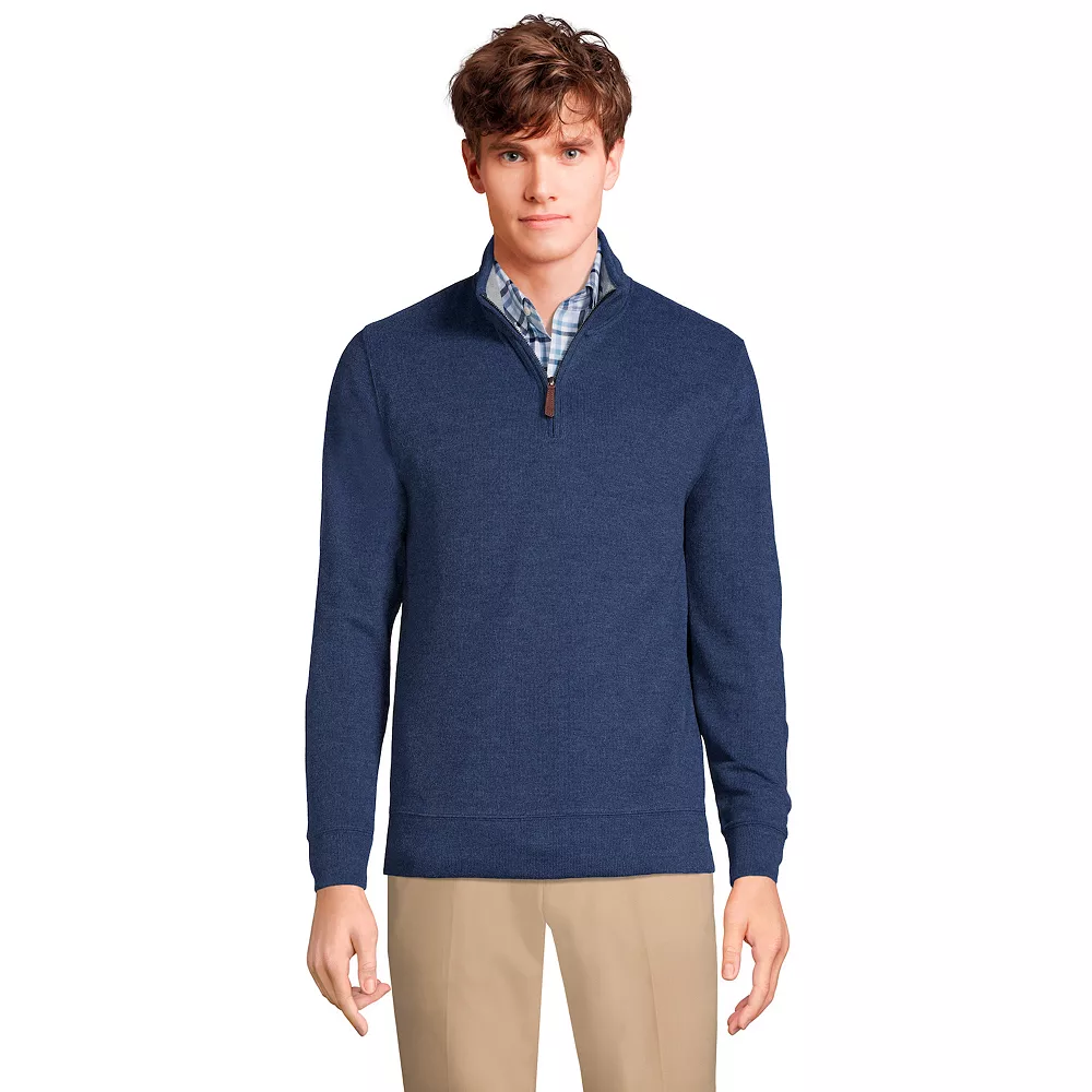 Big & Tall Lands' End Bedford Classic-Fit Ribbed Quarter-Zip Sweater 7 Big & Tall Lands' End Bedford Classic-Fit Ribbed Quarter-Zip Sweater - Image 5