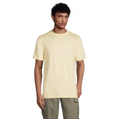 Big & Tall Lands' End Classic-Fit Supima Tee -Outdoor Clothing Sales 5243380 Golden Candle Light