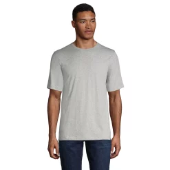 Big & Tall Lands' End Classic-Fit Supima Tee -Outdoor Clothing Sales 5243380 Light Gray Heather