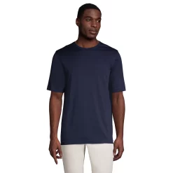 Big & Tall Lands' End Classic-Fit Supima Tee -Outdoor Clothing Sales 5243380 Radiant Navy