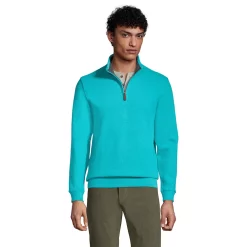 Big & Tall Lands' End Bedford Regular-Fit Rib Quarter-Zip Sweater -Outdoor Clothing Sales 5244746 Peacock Teal