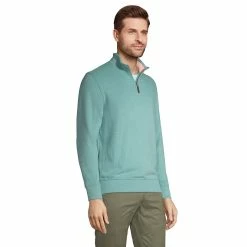 Big & Tall Lands' End Bedford Ribbed Quarter-Zip Sweater 7 Big & Tall Lands' End Bedford Ribbed Quarter-Zip Sweater -Outdoor Clothing Sales 5244748 ALT2