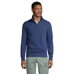 Big & Tall Lands' End Bedford Ribbed Quarter-Zip Sweater
