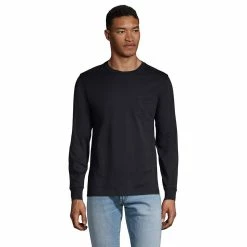 Big & Tall Lands' End Super-T Pocket Tee -Outdoor Clothing Sales 5245126 Black
