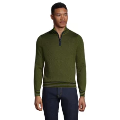 Big & Tall Lands' End Fine-Gauge Supima Quarter-Zip Sweater -Outdoor Clothing Sales 5247533 Willow Pattern