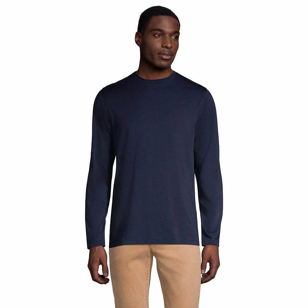 Big & Tall Lands' End Classic-Fit Supima Tee 5 Big & Tall Lands' End Classic-Fit Supima Tee - Image 3