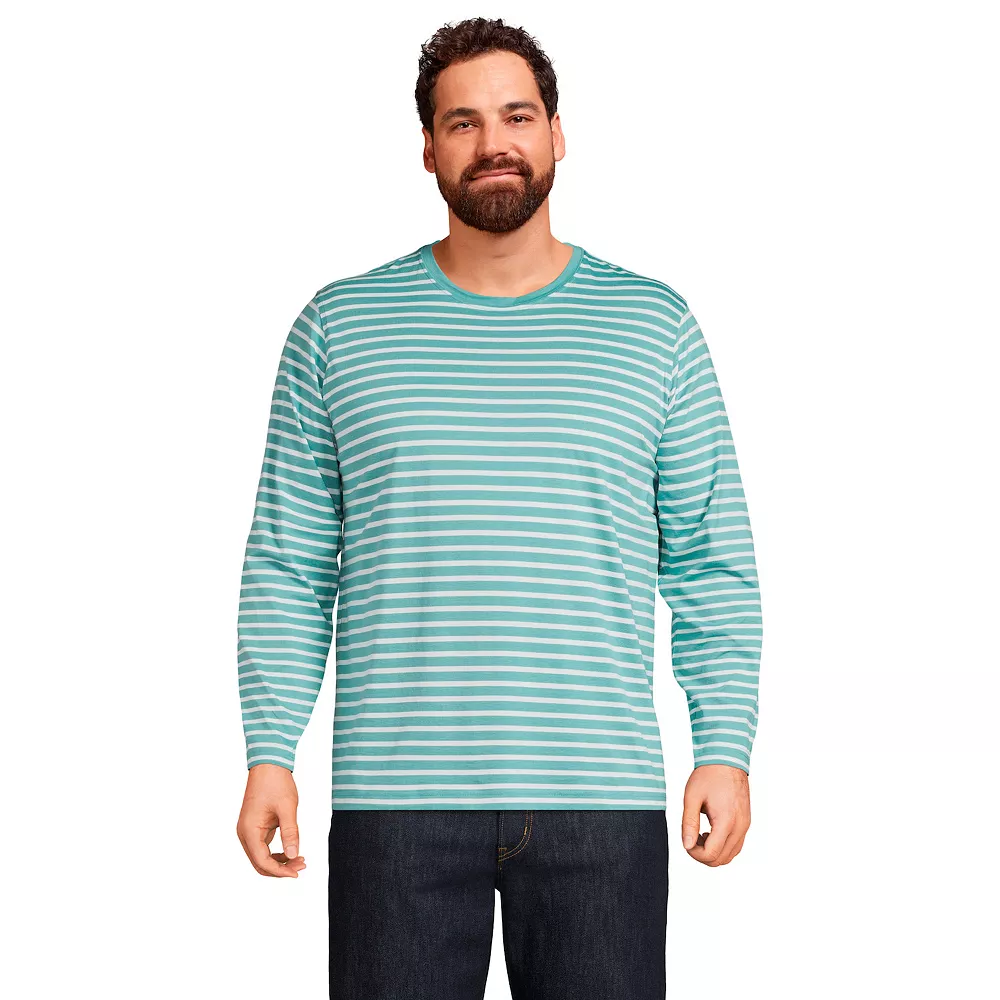Big & Tall Lands' End Classic-Fit Supima Tee 8 Big & Tall Lands' End Classic-Fit Supima Tee - Image 6