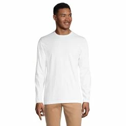 Big & Tall Lands' End Classic-Fit Supima Tee 17 Big & Tall Lands' End Classic-Fit Supima Tee -Outdoor Clothing Sales 5247867 White