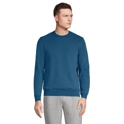 Big & Tall Lands' End Serious Sweats Crewneck Sweatshirt -Outdoor Clothing Sales 5247868 Evening Blue