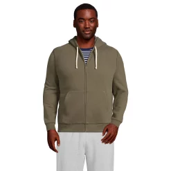 Big & Tall Lands' End Serious Sweats Full-Zip Hoodie -Outdoor Clothing Sales 5247869 Forest Moss