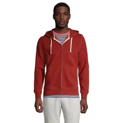 Big & Tall Lands' End Serious Sweats Full-Zip Hoodie -Outdoor Clothing Sales 5247869 Rust Red