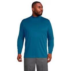 Big & Tall Lands' End Super Soft Supima Mock Turtleneck 12 Big & Tall Lands' End Super Soft Supima Mock Turtleneck -Outdoor Clothing Sales 5247871 Evening Blue