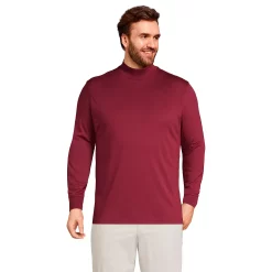 Big & Tall Lands' End Super Soft Supima Mock Turtleneck 13 Big & Tall Lands' End Super Soft Supima Mock Turtleneck -Outdoor Clothing Sales 5247871 Rich Burgundy