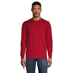 Big & Tall Lands' End Super-T Pocket Tee -Outdoor Clothing Sales 5247872 Rich Red