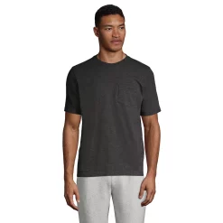 Big & Tall Lands' End Super-T Pocket Tee -Outdoor Clothing Sales 5247873 Dk Charcoal Heather