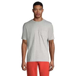 Big & Tall Lands' End Super-T Pocket Tee -Outdoor Clothing Sales 5247873 Gray Heather
