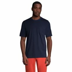 Big & Tall Lands' End Super-T Pocket Tee -Outdoor Clothing Sales 5247873 Radiant Navy