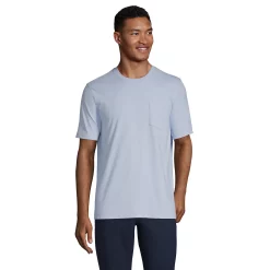 Big & Tall Lands' End Super-T Pocket Tee -Outdoor Clothing Sales 5247873 Soft Blue Haze
