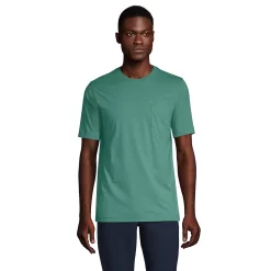 Big & Tall Lands' End Super-T Pocket Tee -Outdoor Clothing Sales 5247873 Teal Shadow