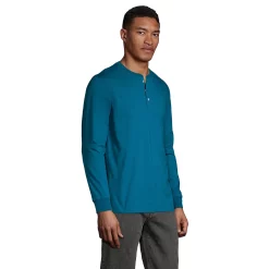 Big & Tall Lands' End Super-T Classic-Fit Henley -Outdoor Clothing Sales 5247875 ALT2