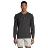 Big & Tall Lands' End Super-T Classic-Fit Henley -Outdoor Clothing Sales 5247875 Dk Charcoal Heather