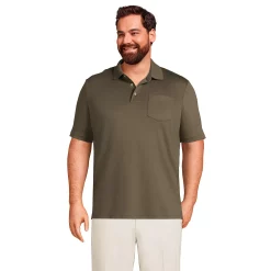 Big & Tall Lands' End Super Soft Classic-Fit Supima Pocket Polo 14 Big & Tall Lands' End Super Soft Classic-Fit Supima Pocket Polo -Outdoor Clothing Sales 5247876 Forest Moss