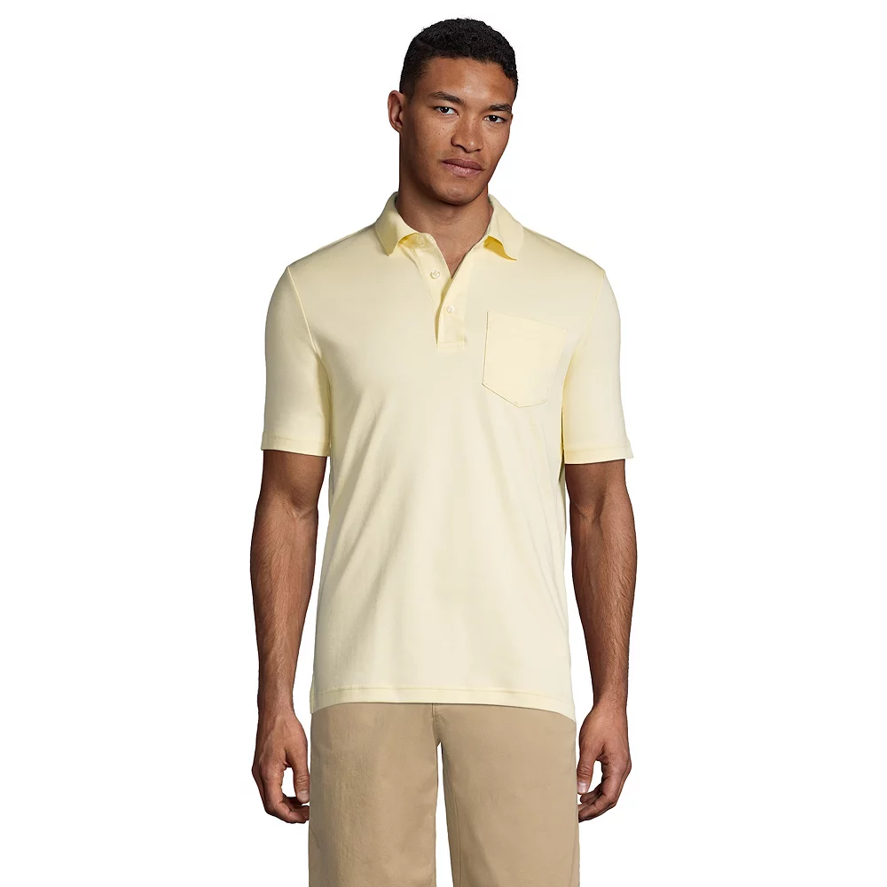 Big & Tall Lands' End Super Soft Classic-Fit Supima Pocket Polo 10 Big & Tall Lands' End Super Soft Classic-Fit Supima Pocket Polo - Image 8