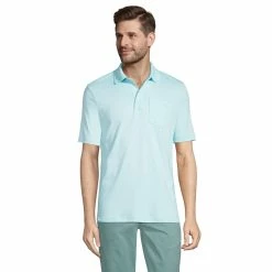 Big & Tall Lands' End Super Soft Classic-Fit Supima Pocket Polo 22 Big & Tall Lands' End Super Soft Classic-Fit Supima Pocket Polo -Outdoor Clothing Sales 5247876 Light Blue Radiance