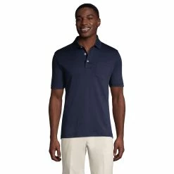 Big & Tall Lands' End Super Soft Classic-Fit Supima Pocket Polo 18 Big & Tall Lands' End Super Soft Classic-Fit Supima Pocket Polo -Outdoor Clothing Sales 5247876 Radiant Navy