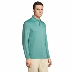 Big & Tall Lands' End Super Soft Classic-Fit Supima Pocket Polo -Outdoor Clothing Sales 5247877 ALT2