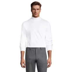 Big & Tall Lands' End Super-T Classic-Fit Mock Turtleneck -Outdoor Clothing Sales 5247879 White