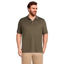 Big & Tall Lands' End Classic-Fit Supima Polo 21 Big & Tall Lands' End Classic-Fit Supima Polo -Outdoor Clothing Sales 5247884 Forest Moss