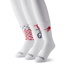 Men's Columbia 3-pack PFG Patterned Crew Socks -Outdoor Clothing Sales 5261392 White Red