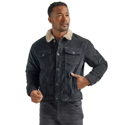 Men's Wrangler Sherpa-Lined Corduroy Jacket -Outdoor Clothing Sales 5262779 Black