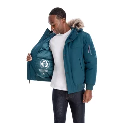 Men's London Fog Short Snorkel Hooded Bomber Jacket -Outdoor Clothing Sales 5301225 ALT2