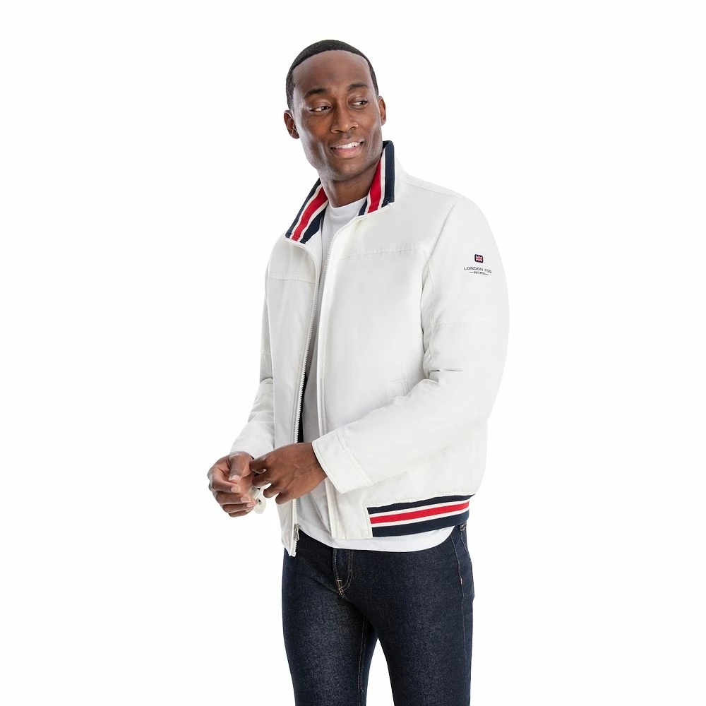 Men's London Fog Striped Bomber Jacket 6 Men's London Fog Striped Bomber Jacket - Image 4